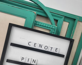 Vibrant and Playful Turquoise Linen Pin Board: Bold, Stylish, and Customizable with your Choice of Frame and Size