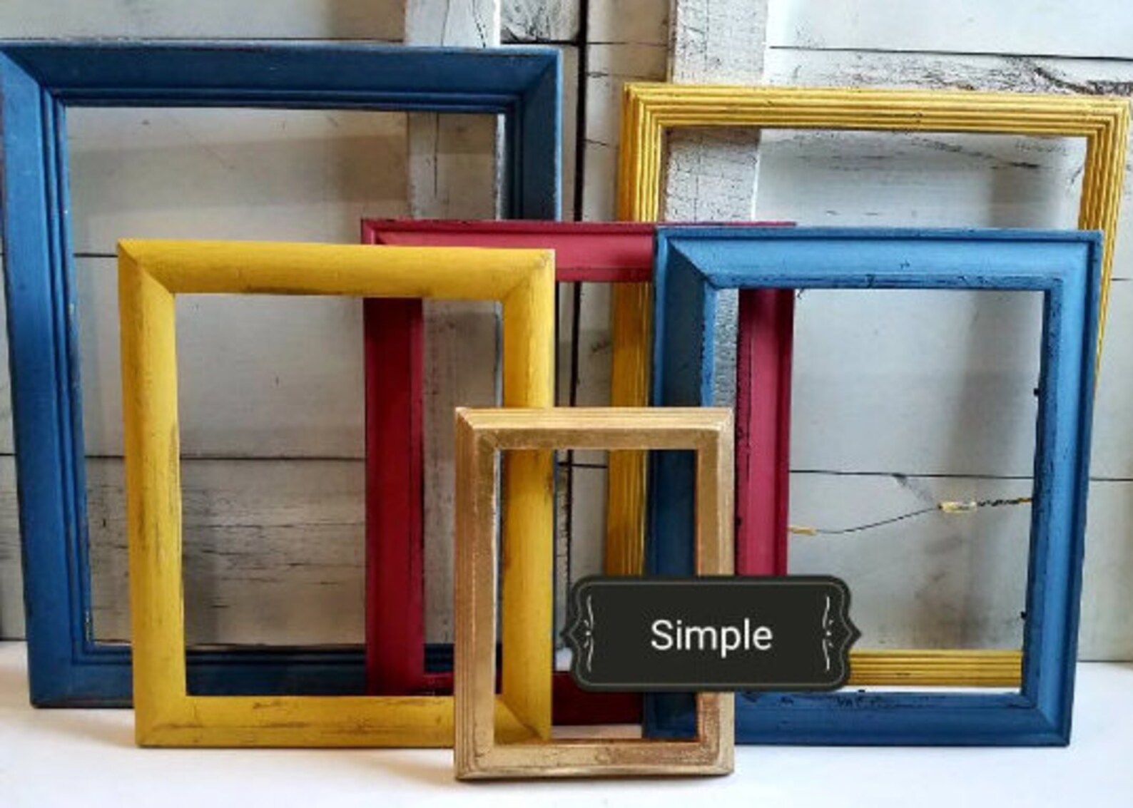 Large Vintage Picture Frames for Wall Art or Tabletop Gold Etsy