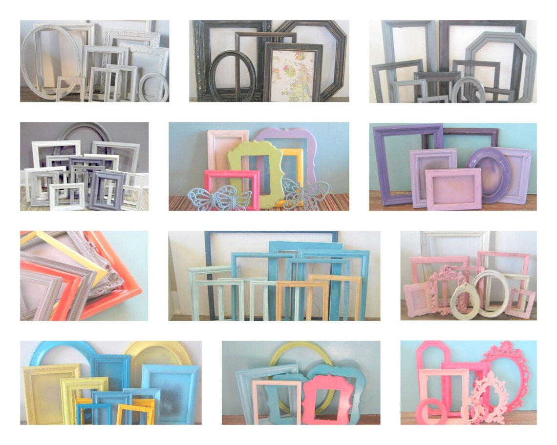 Custom Made Picture Frames Set of 5 Photo Frames Pick Your Etsy