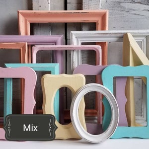 Delicate Pastel Mixed Gallery Wall Frame Set, Mix and Match Dreamy Light Hued Made to Order Shabby Picture Frame Set, 4x6-11x14, Brooklyn