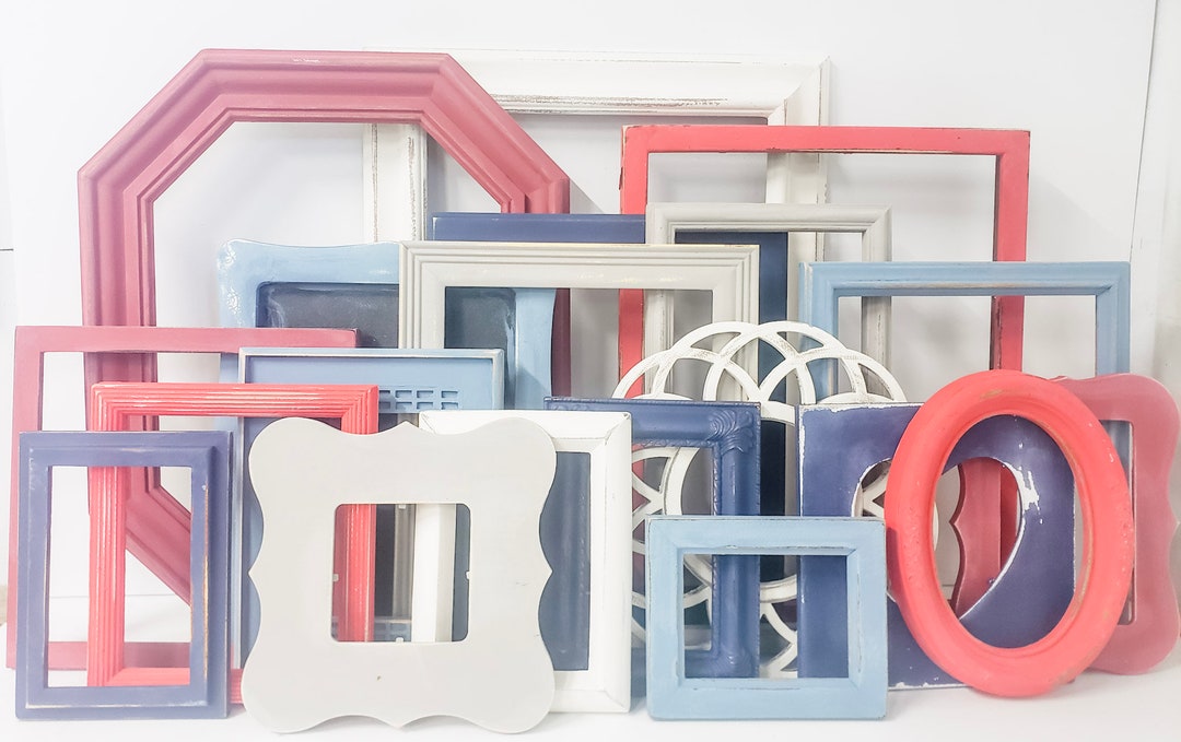 Patriotic Picture Frame Set Americana Home Decor Rustic Picture Frame