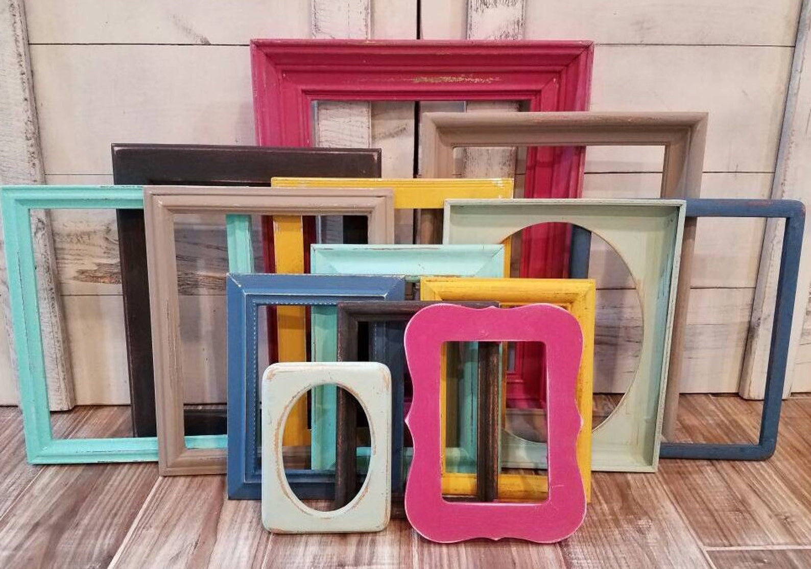 Bohemian GALLERY WALL Frame Set Colorful Round Picture Frame Etsy Canada