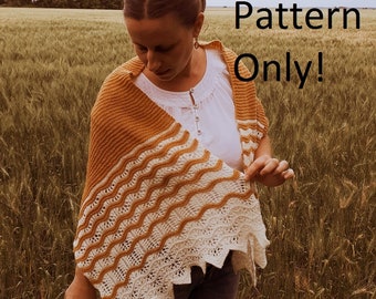 PDF Knitting Pattern Shawl Cowl Scarf