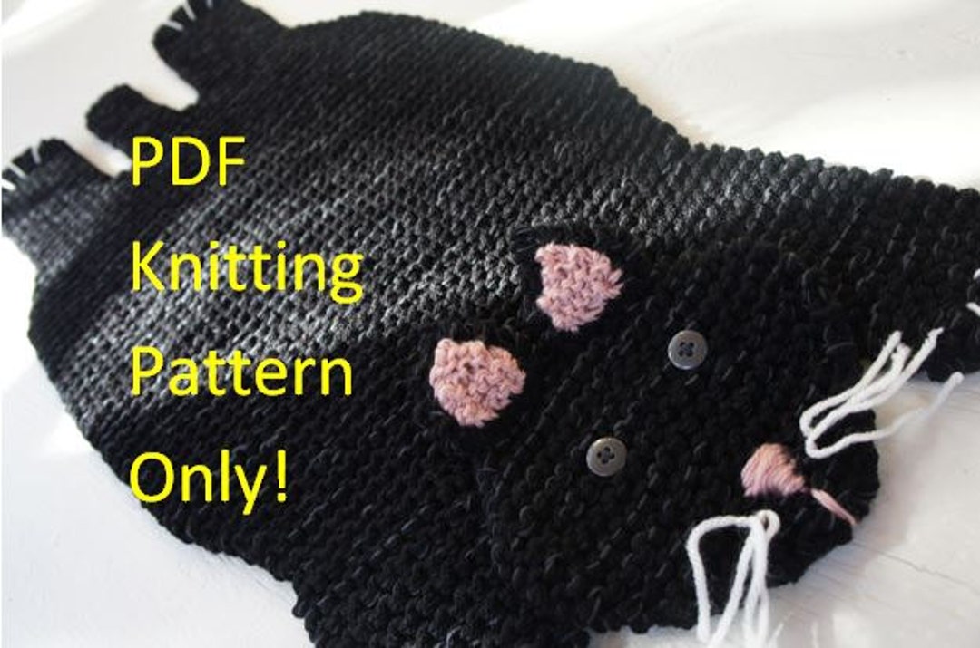 PDF KNITTING PATTERN Cat Rug - Etsy