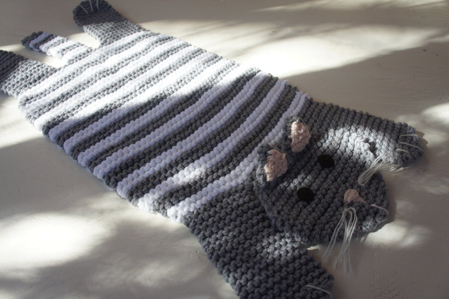 PDF KNITTING PATTERN Cat Rug Etsy