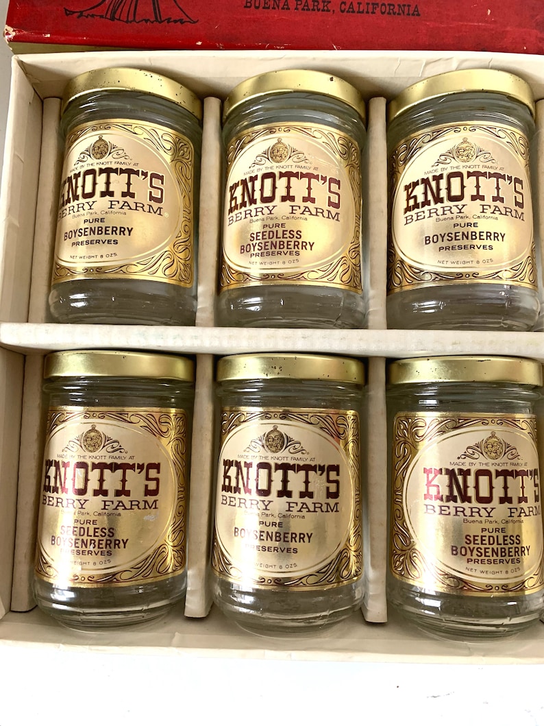 Set of 6 Vintage 1950's Knotts Berry Farm 8oz Jelly Jars Etsy