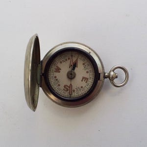 Nikkelzilver WO II-zakkompas (CP112)