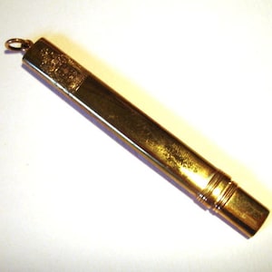 Vintage Gold Pencil Holder With Coat Of Arms 'In Unity Progress' GD3 image 1