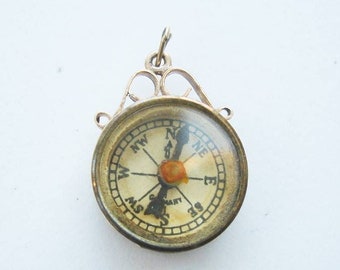 Vintage 9ct Gold Compass & St Christopher (CP82)
