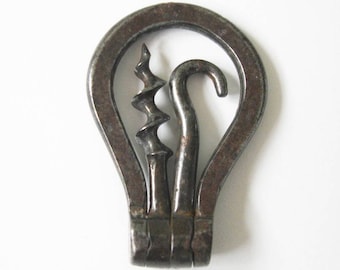Antique Miniature Two Tool Bow Corkscrew & Button Hook (BW136)