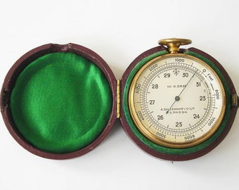 Antique Pocket Barometer & Altimeter - A.Gallenkamp (BA10)