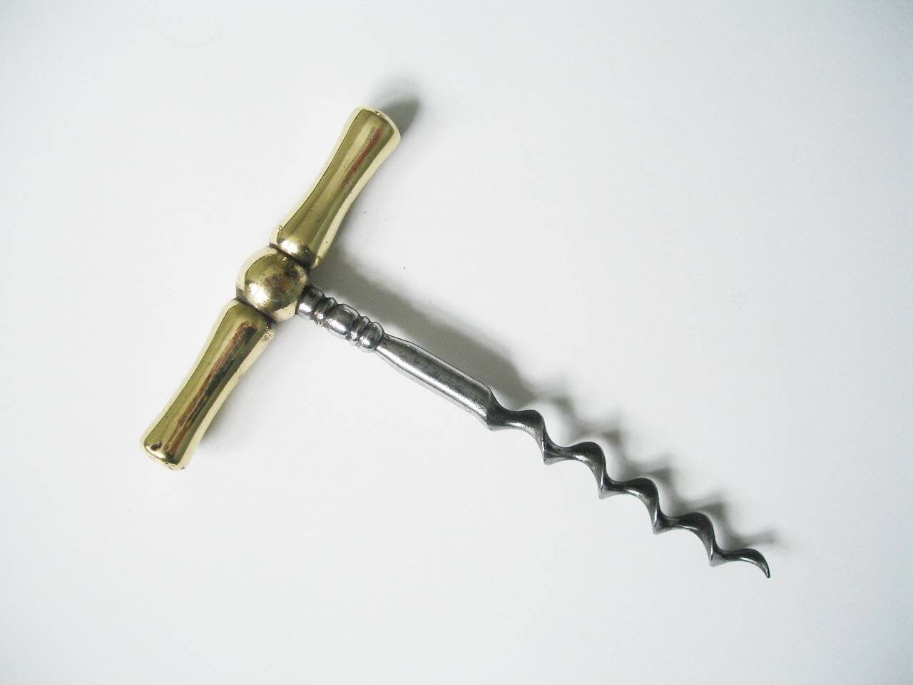Antique Anglais Brass Tee Corkscrew | Br479