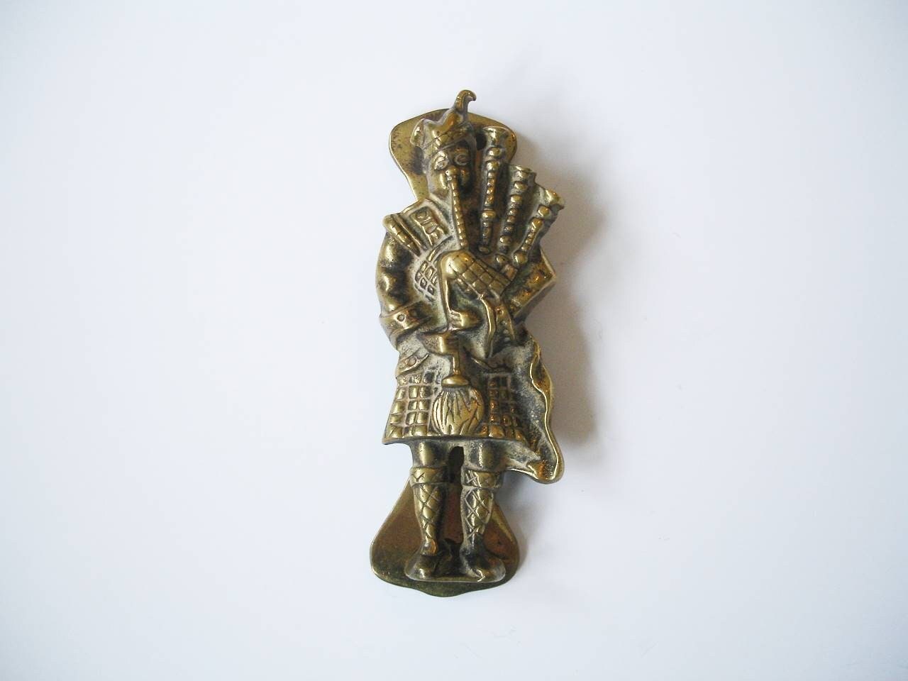 Vintage Brass Scotsman Door Knocker