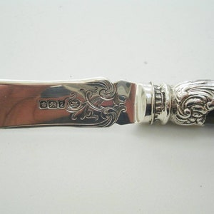 Antique Agate & Silver Fruit Knife image 5