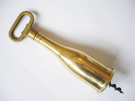Vintage Italian Brass Champagne Bottle Corkscrew IT100 -  Canada