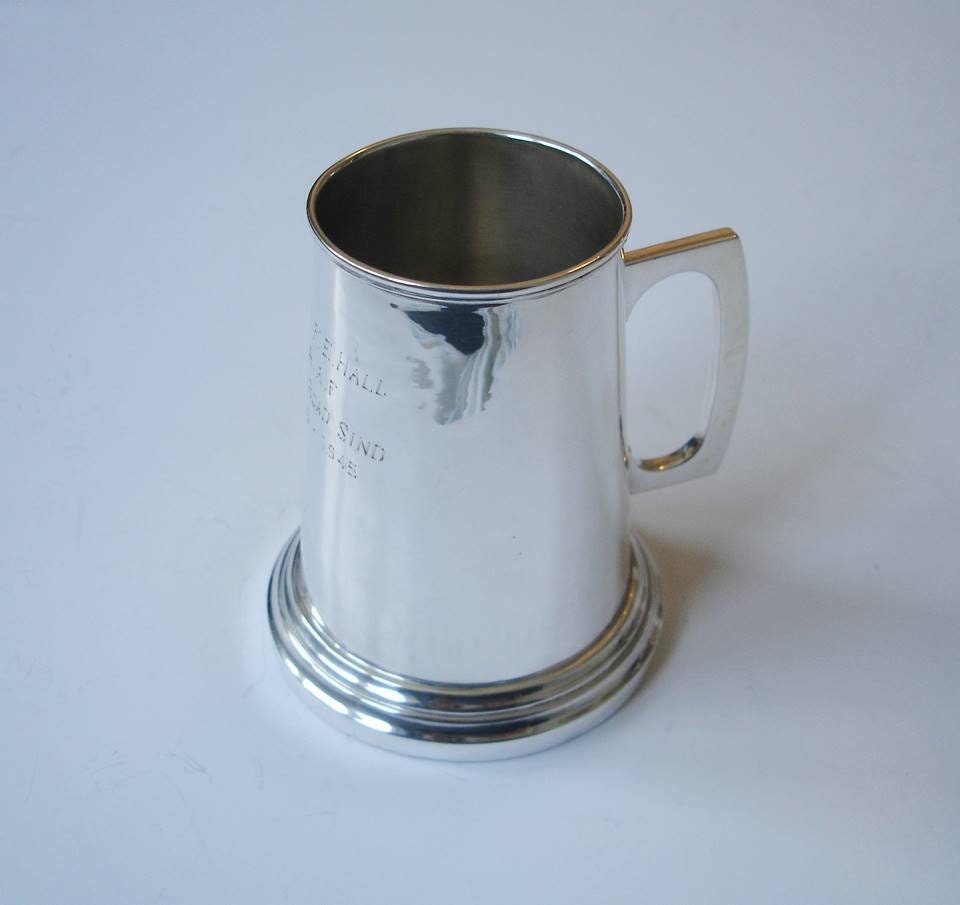 Vintage Raf Seconde Guerre Mondiale Silver Tankard - Drigh Road Sind