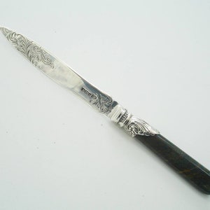 Antique Agate & Silver Fruit Knife image 6