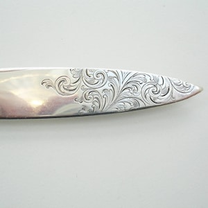 Antique Agate & Silver Fruit Knife image 4