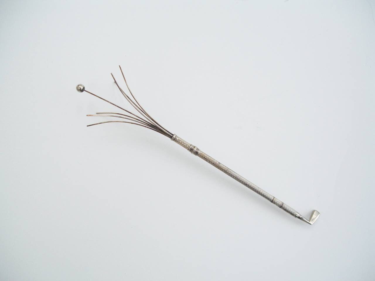 Bâton Swizzle en Argent Vintage Forme de Club Golf - Grande Qualité | Ss1