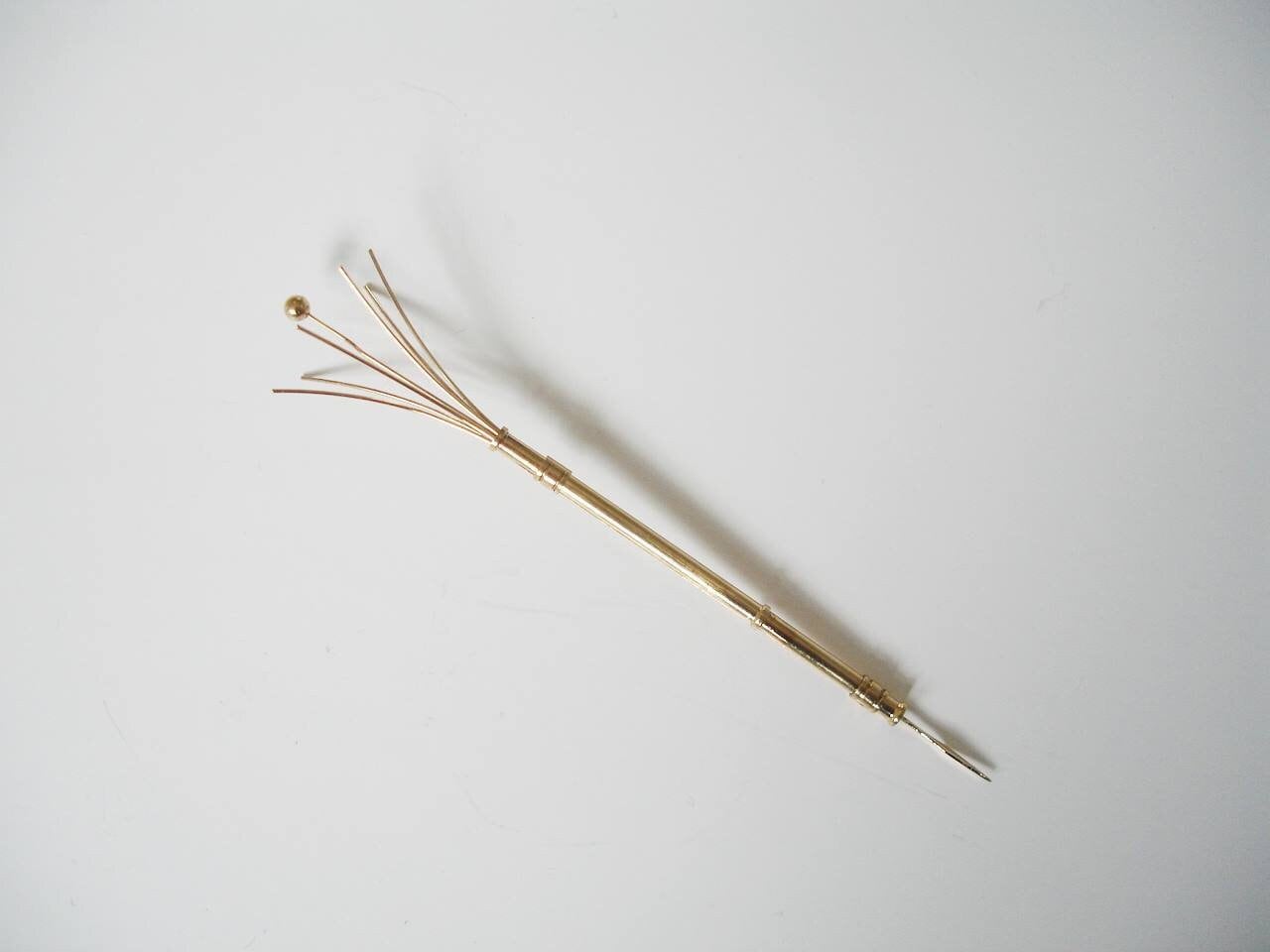 Vintage Gold Combined Swizzle Stick & Toothpick | Gd28