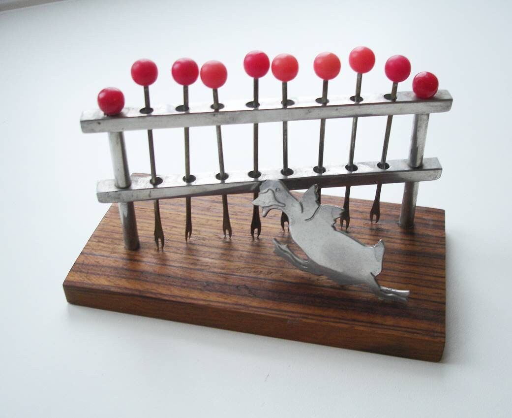 Vintage Français Sudre Style Cocktail Stick Set