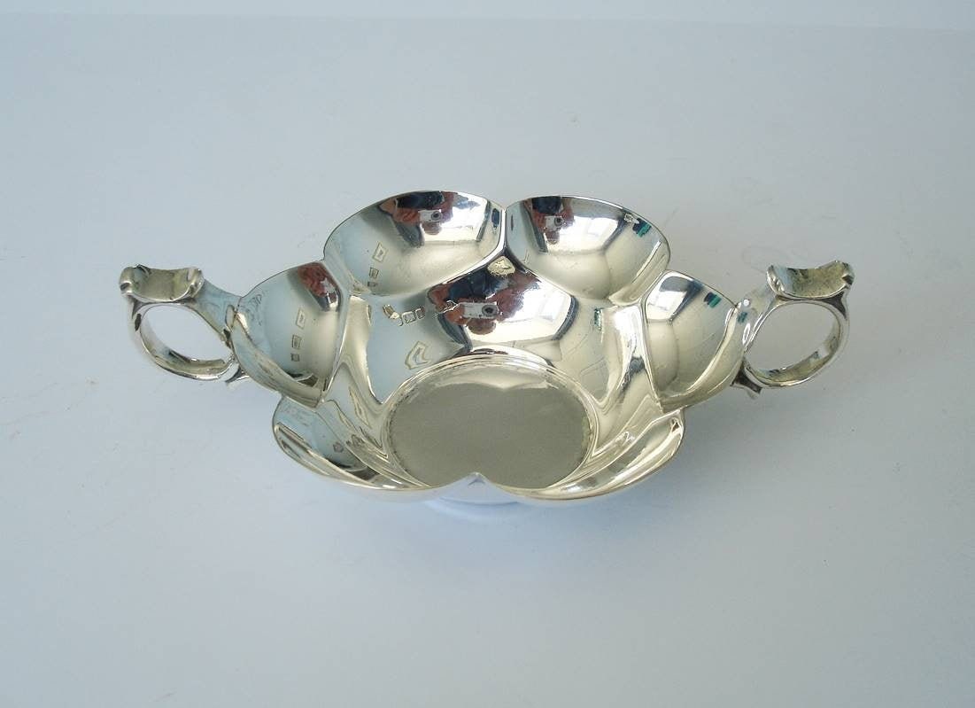 Plat Antique de Brandy d'argent 1911