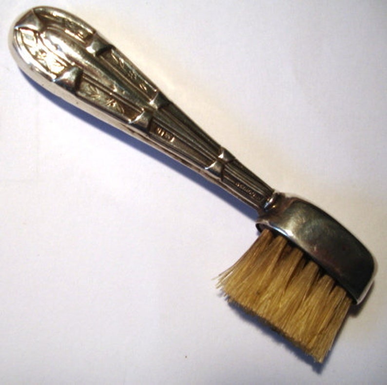 Edwardian Silver Moustache Brush image 3