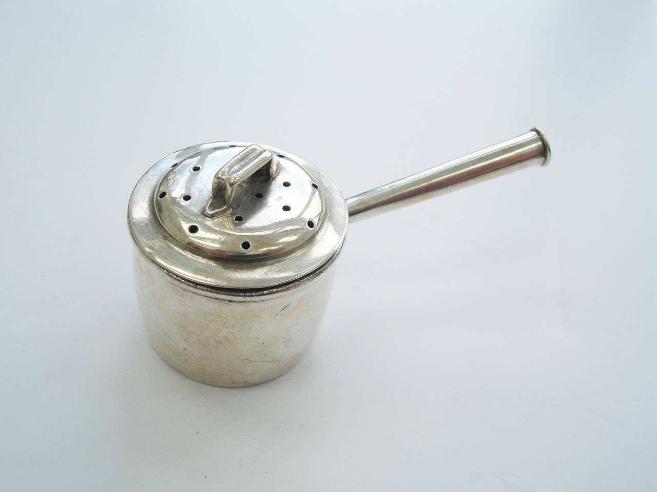 Antique Miniature Silver Saucepan Pepperette
