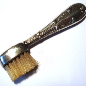 Edwardian Silver Moustache Brush image 2