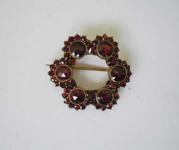 Victorian Garnet Brooch