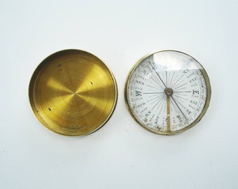 Antique Pocket Compass With Lid 2 Inch (CP67)