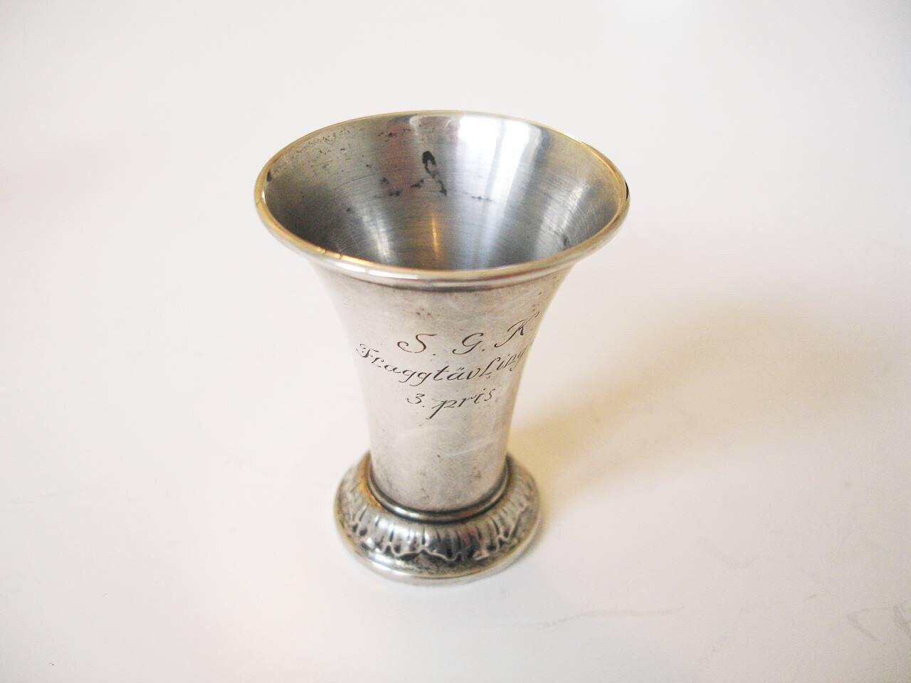 Vintage Silver Danish Flag Golf Prize 1923