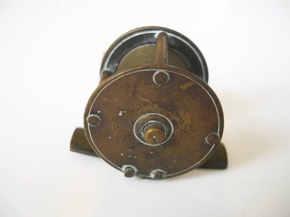 Antique Brass Small Fishing Reel 