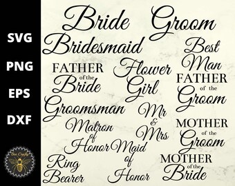 Bridal Party Svg Etsy