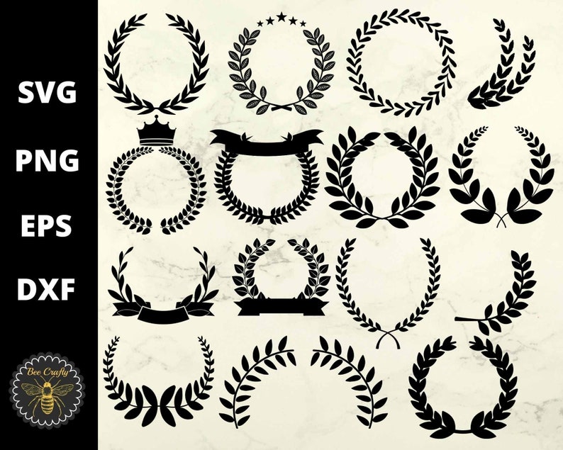 Download Laurels Bundle SVG Laurel Wreath Laurel Crown Leaf Clipart ...
