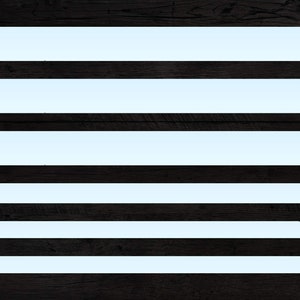May include: Five blank white strips of tape on a dark wood background. The tape is slightly torn at the edges.