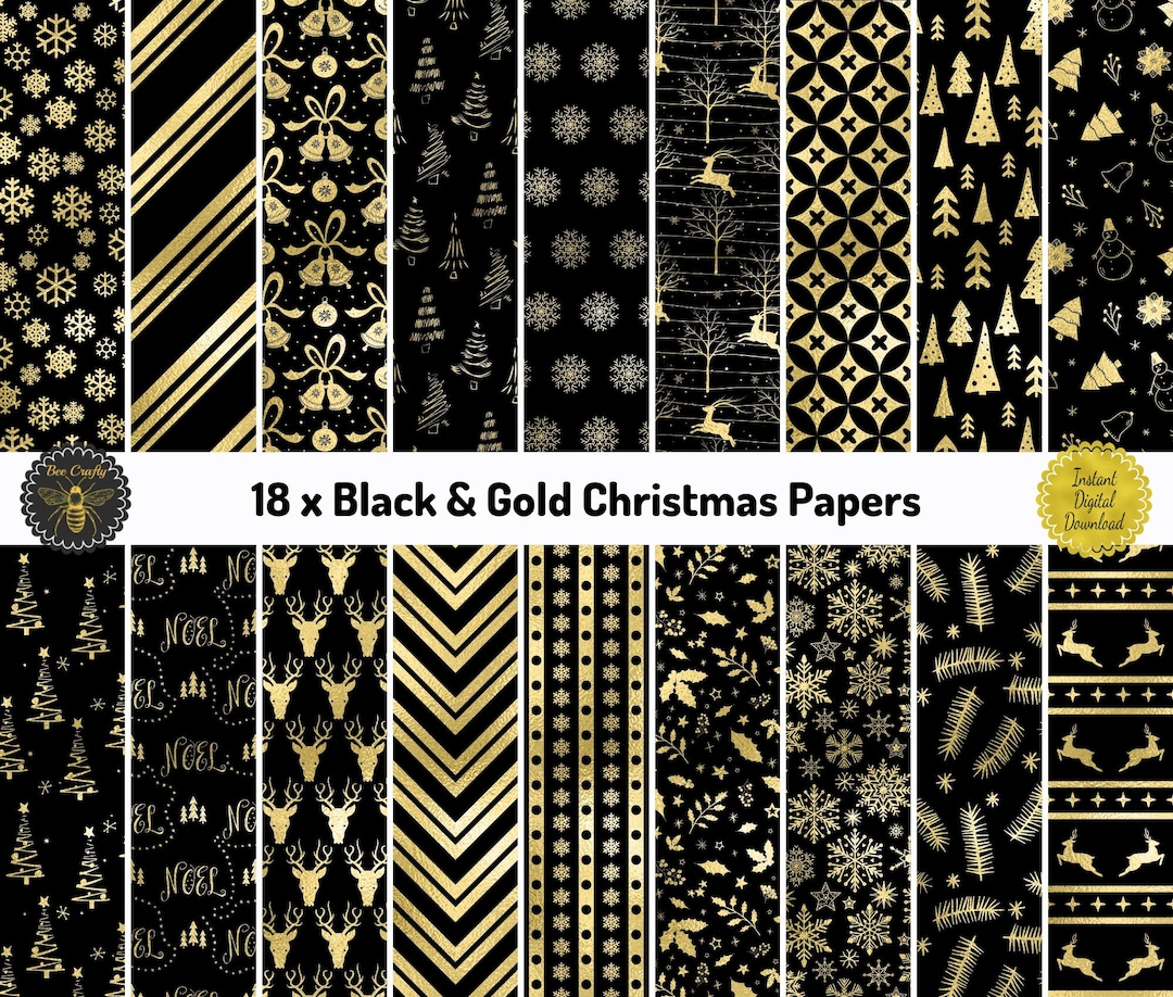 Christmas Printables Black And Gold