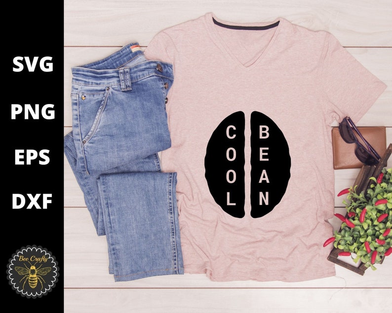 Download Cool Bean SVG Slogan Shirt SVG Logo Coffee Bean Typography ...