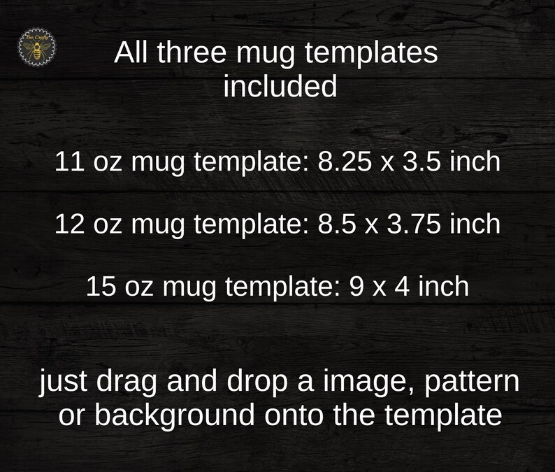 Mug Sublimation Template Canva Frames | Editable in Canva 11, 12 & 15 ...