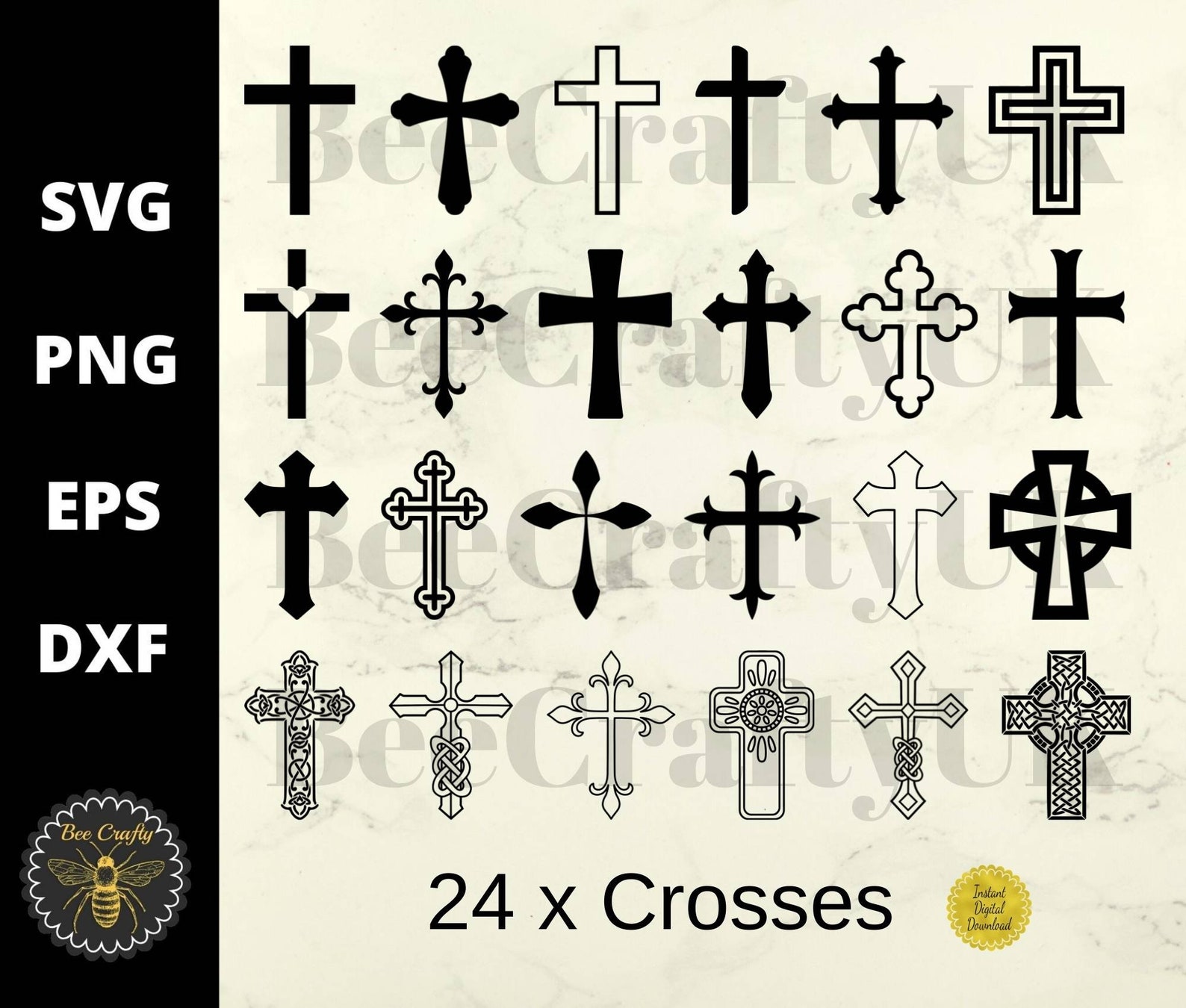 Crosses Bundle SVG | Christian Cross Cut Files | Cross Clipart Elements ...