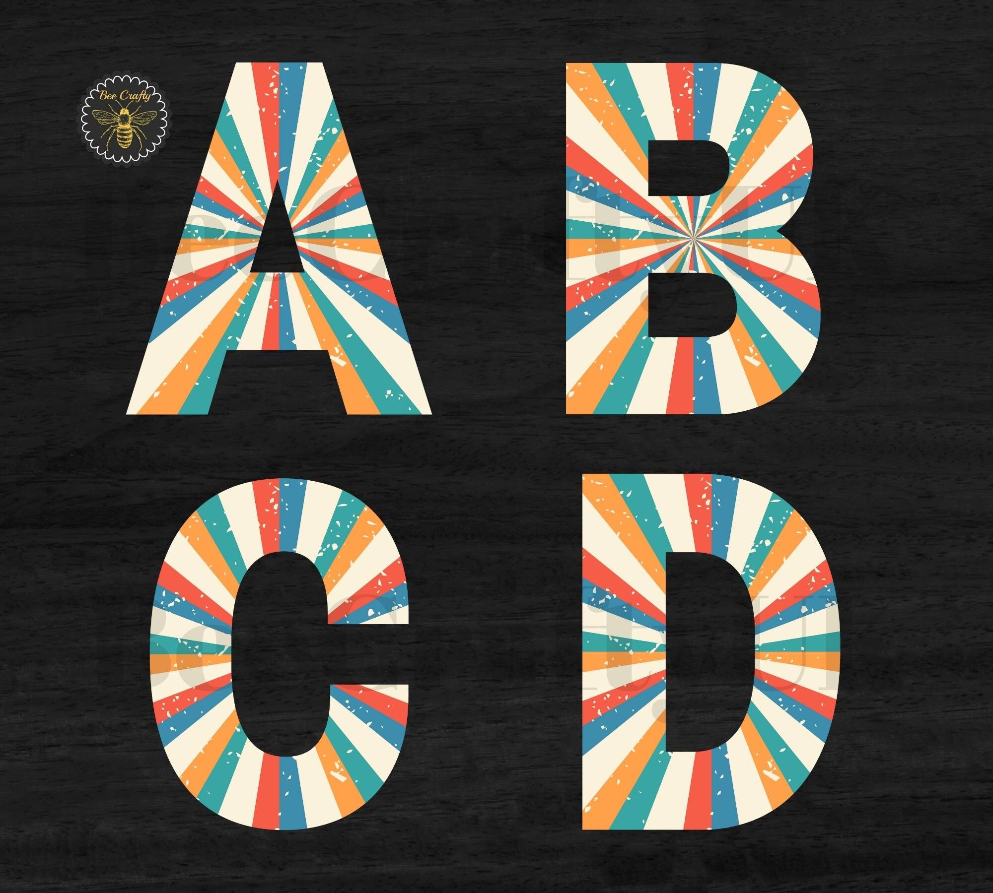 特別セーフ Grunge Retro Letters Alphabet Starburst Vintage | Numbers & アート・デザイン・音楽