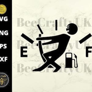Funny Petrol Gauge SVG Bundle | Humourous Pulling Petrol Gauge Decal | svg eps dxf png pdf Cut File | Instant Download | Commercial Use