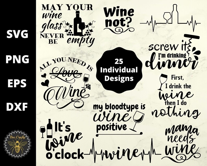 Download Commercial Use Svg Eps Funny Wine Quotes Clipart Dxf Png Cut Files Wine Lovers 25 X Wine Quote Svg Bundle Instant Download Clip Art Art Collectibles Deshpandefoundationindia Org