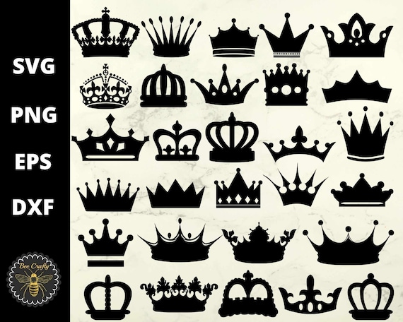 Download Crowns Svg Bundle 30 Crown Silhouette Clipart Design Etsy