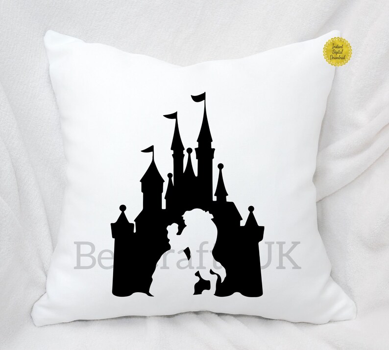 Download Castle Silhouettes SVG Bundle Disney Mickey Pluto Belle | Etsy