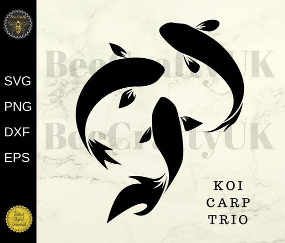 Download Koi Carp Trio Svg Silhouette Koi Carp Clipart Koi Fish Etsy