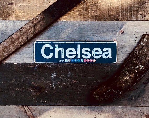 Chelsea Wood Sign- 4x15 in.
