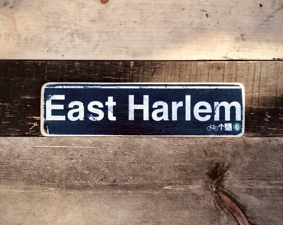 East Harlem Wood Sign- 4x15 in.