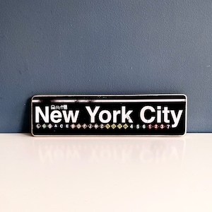 New York City Sign / Nyc Hand Crafted Original Wood Sign - Subway sign, NY Decor, NYC Art, Nyc Gift, NYC Sign , Xmas gift, Nyc wall decor
