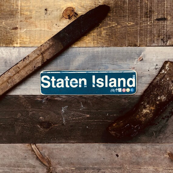 Staten Island Wood Sign
